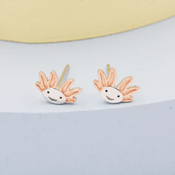 Boucles d'oreilles Axolotl en argent sterling