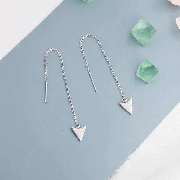 Boucles d'oreilles en argent sterling avec fil en forme de flèche