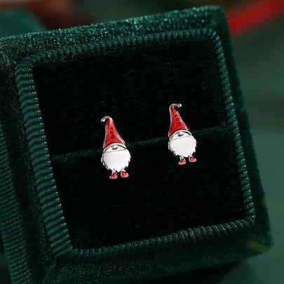 Boucles d'oreilles clou en argent sterling avec un gnome mignon