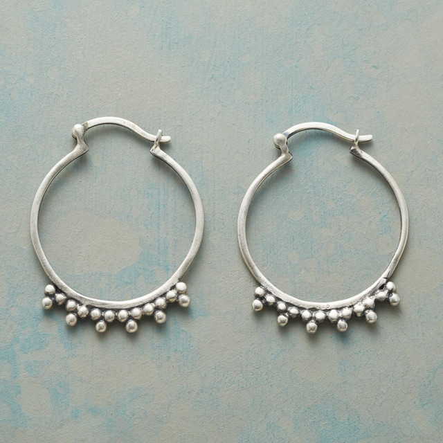 Boucles d'oreilles créoles en argent vintage