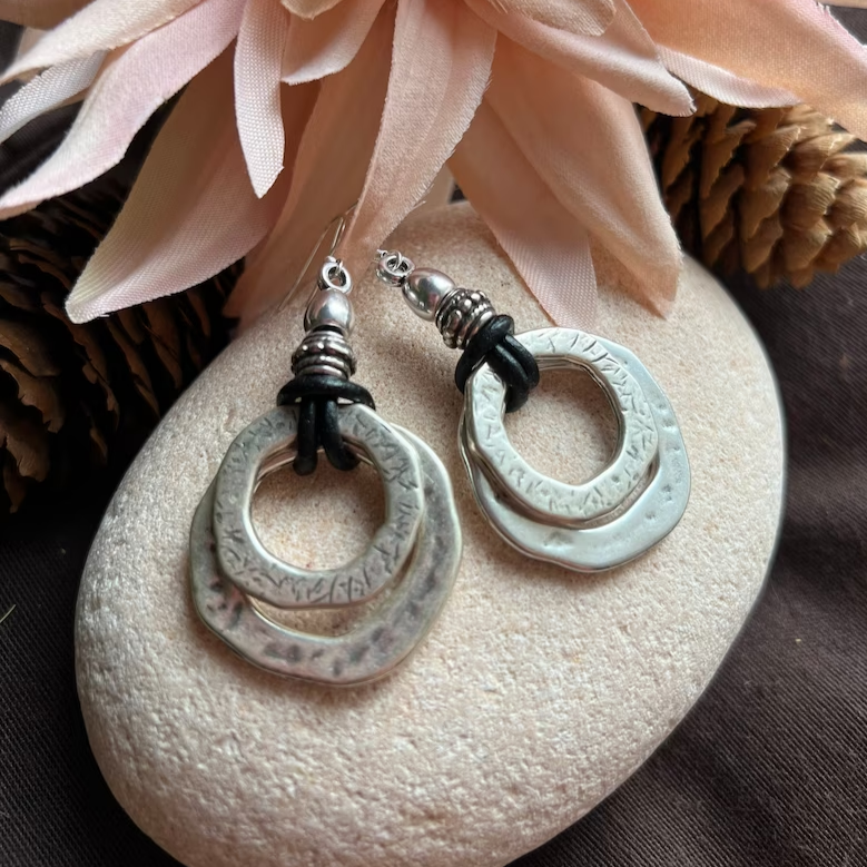 Boucles d'oreilles en argent vintage