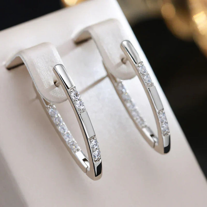 Boucles d'oreilles en zirconia élégantes en or