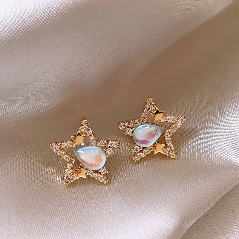 Boucles d'oreilles Étoile Élégantes en Diamants