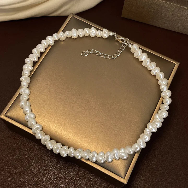 Collier de Perles Exquis | Or Blanc