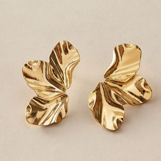 Boucles d'oreilles irrégulières en or vintage