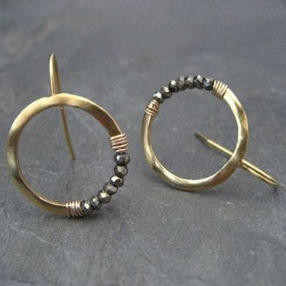 Boucles d'oreilles vintage en or creux
