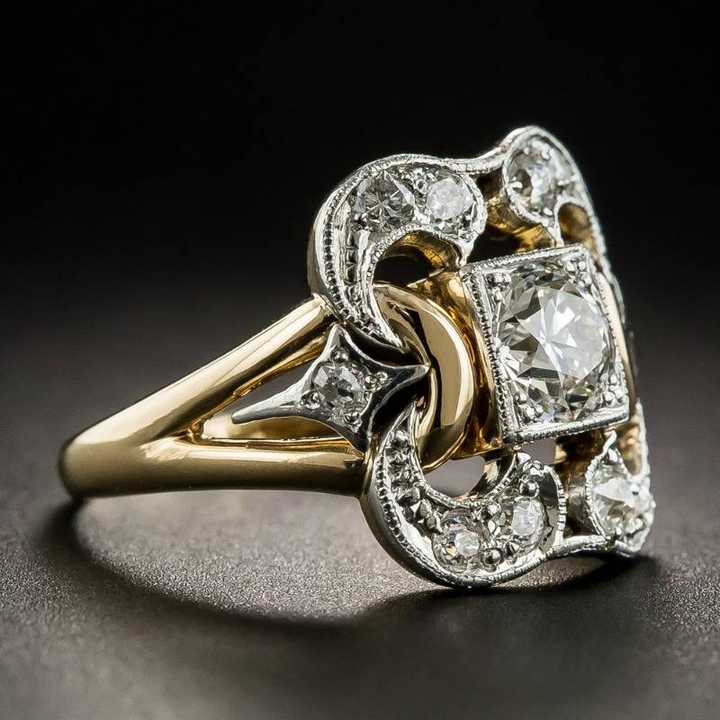 Bague en Zirconium Vintage