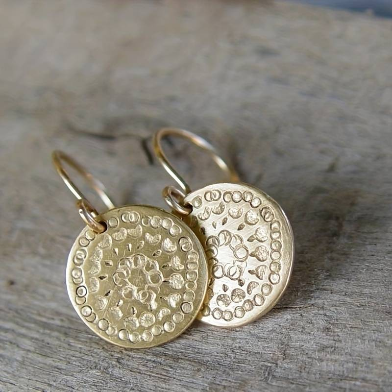Boucles d'oreilles rondes vintage en or