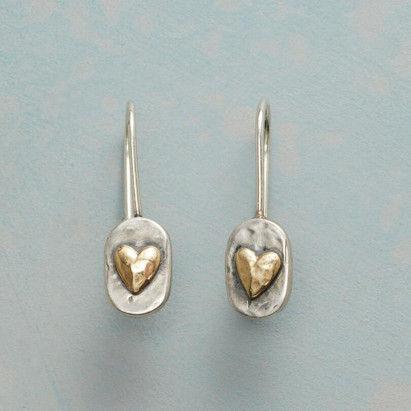 Boucles d'oreilles en cœur doré vintage