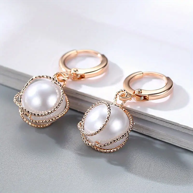 Boucles d'oreilles en perles élégantes