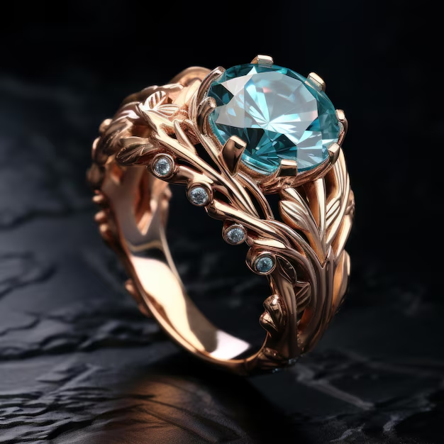 Bague en Zirconium Turquoise