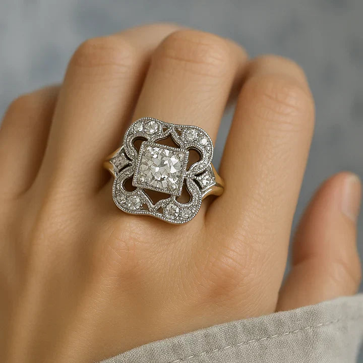Bague en Zirconium Vintage