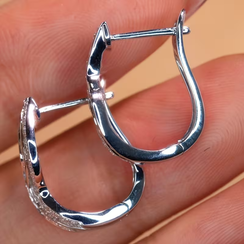 Boucles d'oreilles Vague Argentée
