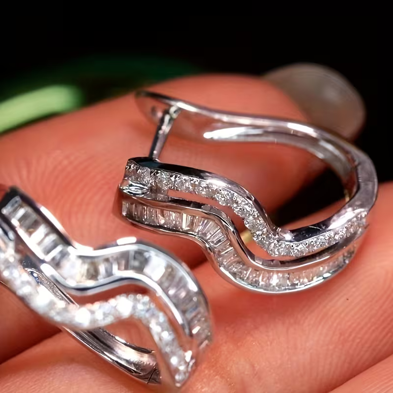 Boucles d'oreilles Silver Wave