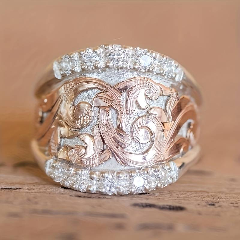 Bague Vintage en Argent et Rose