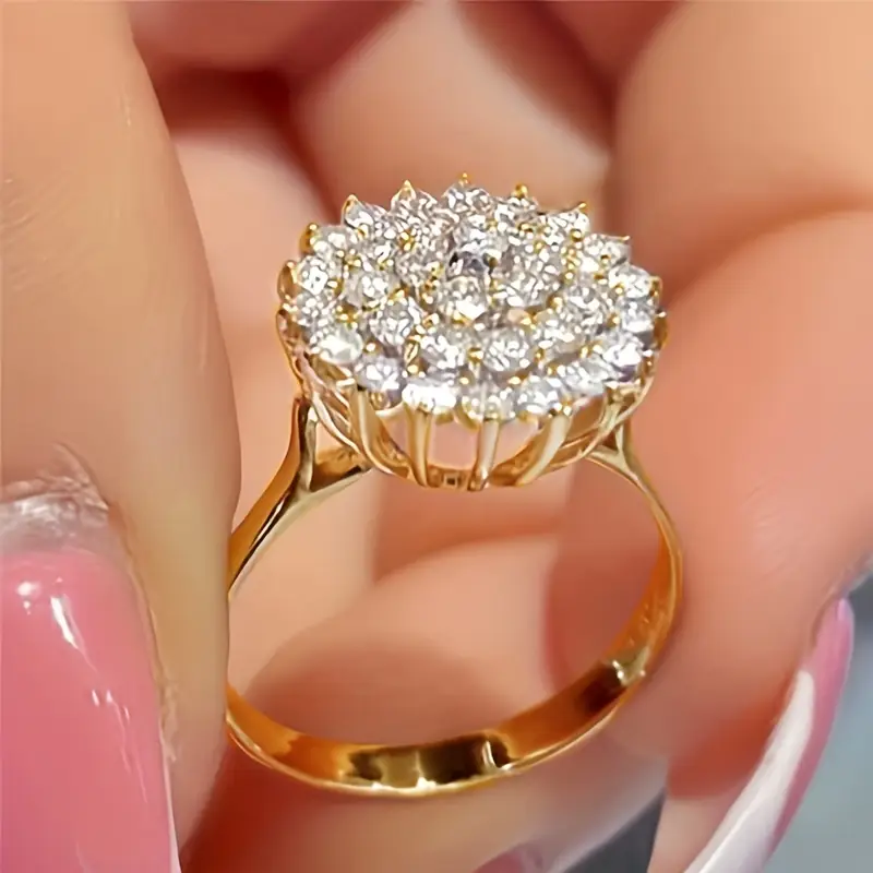 Bague Ronde en Or Étincelant