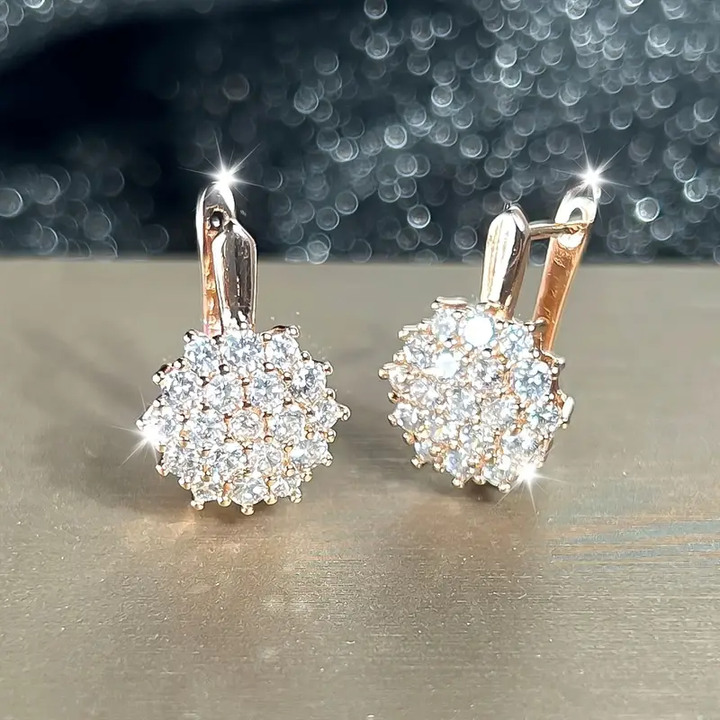 Boucles d'oreilles en verre brillant rondes