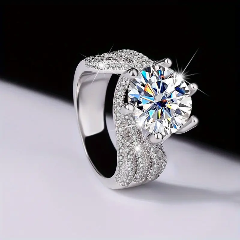 Bague en Argent Zirconia Vague Vintage