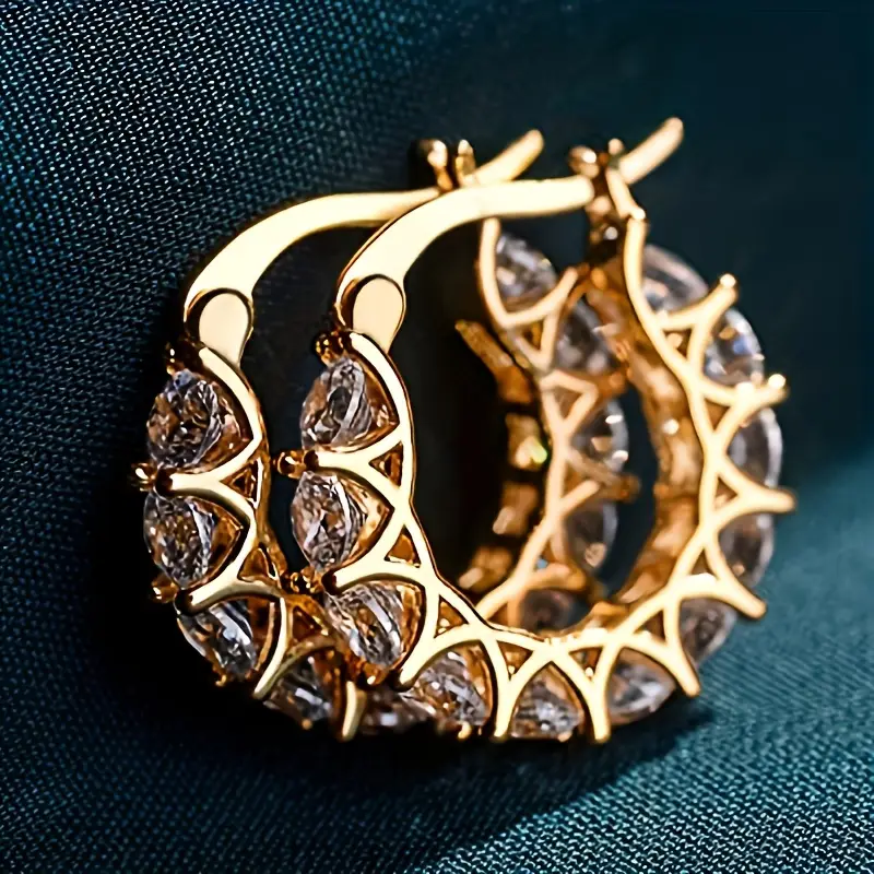 Boucles d'oreilles créoles Bright Golden Spine