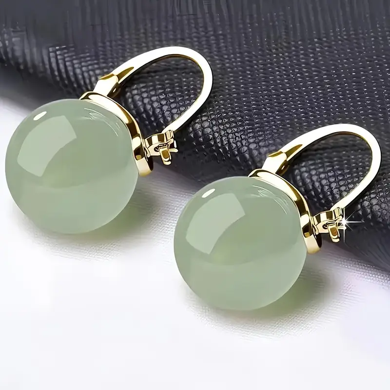 Boucles d'oreilles en cristal vert