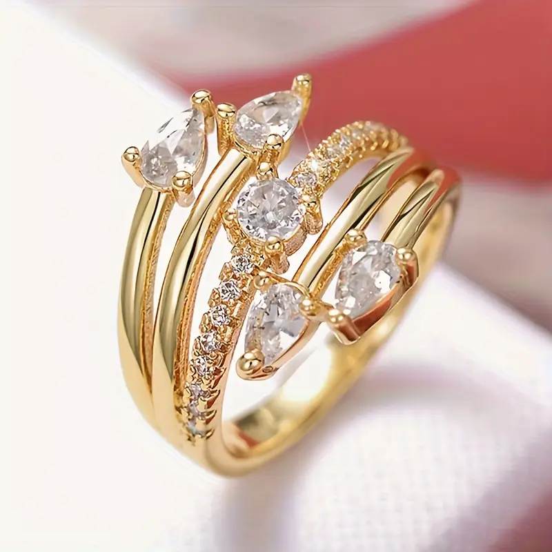 Bague en Or Zirconium Brillant