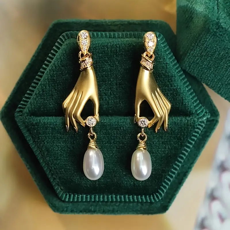 Boucles d'oreilles en perles d'or