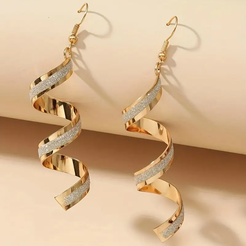 Boucles d'oreilles spiralées lumineuses