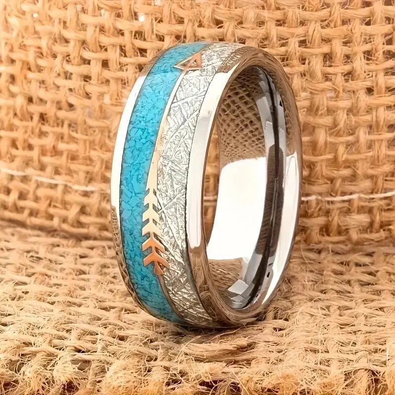 Bague en Argent Émaillé Ancienne | Or Blanc