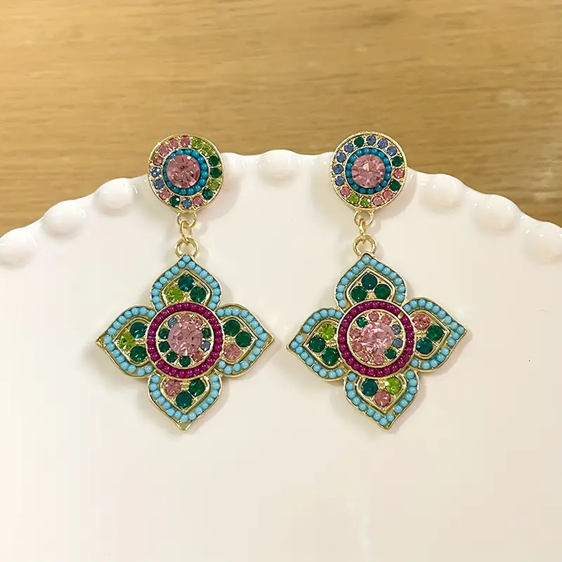 Boucles d'oreilles Mandala Colorées