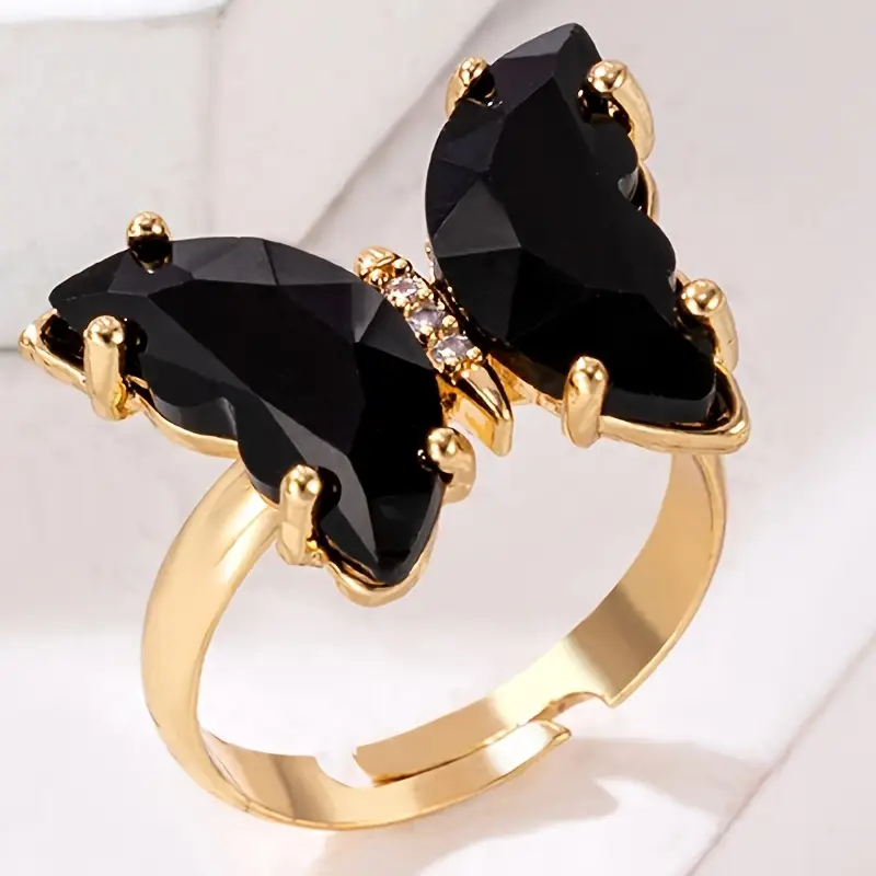Bague Vintage Papillon Noir