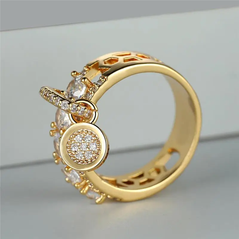 Bague Creuse Charms Dorés