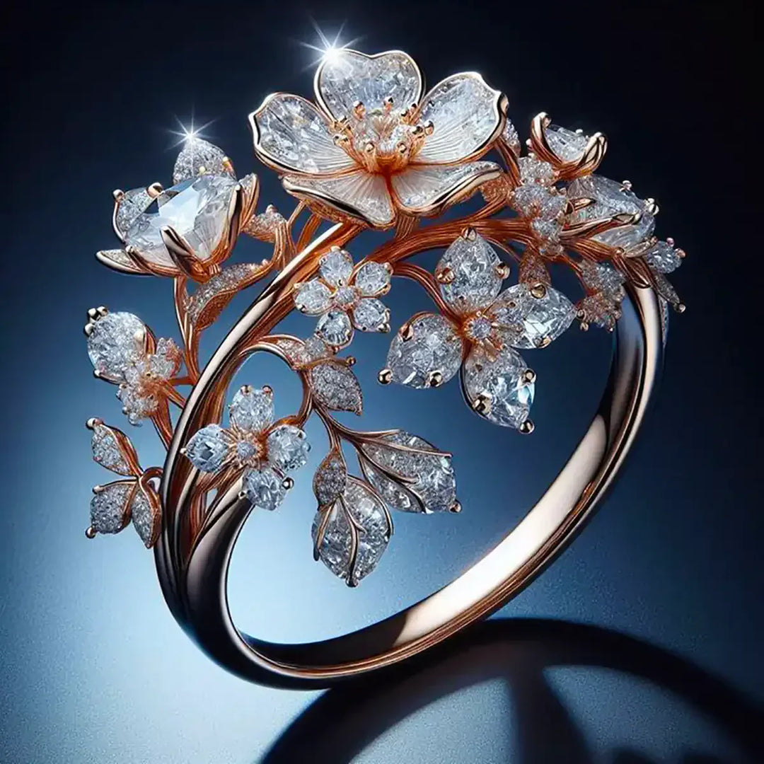 Bague Éclatante et Radieuse | Or Rose