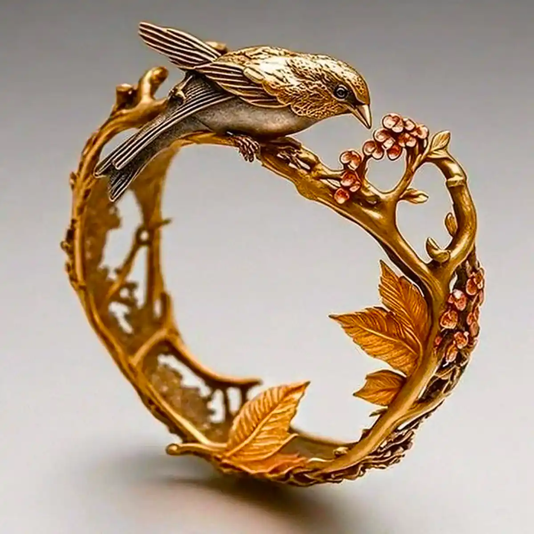 Bague Dorée Vintage Colibri