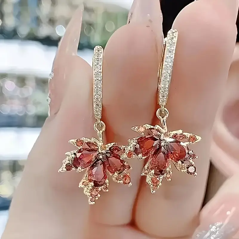 Boucles d'oreilles en or et zircone