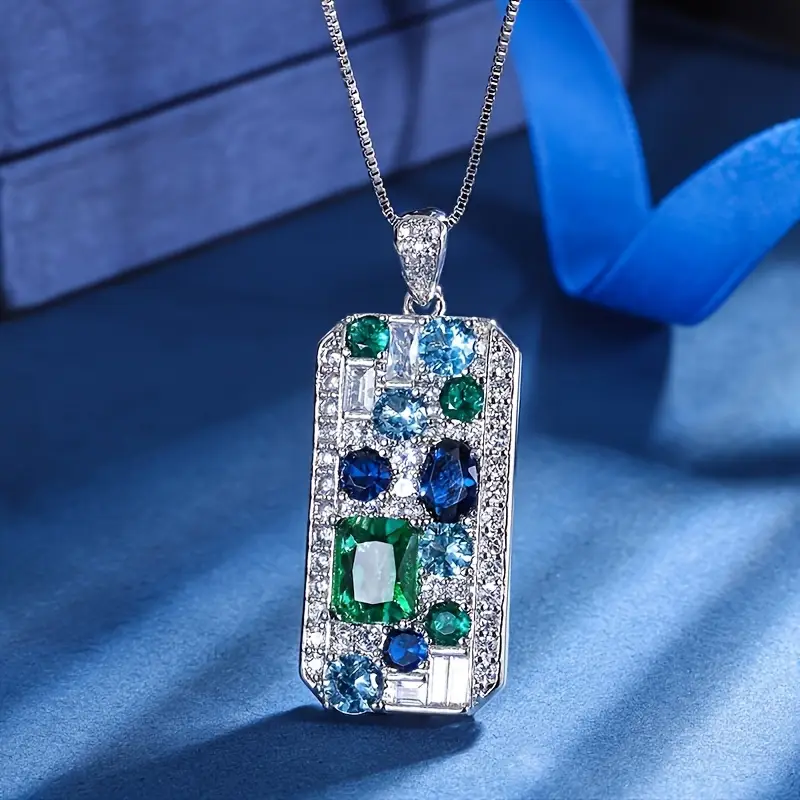 Collier Éclatant Bleu & Vert