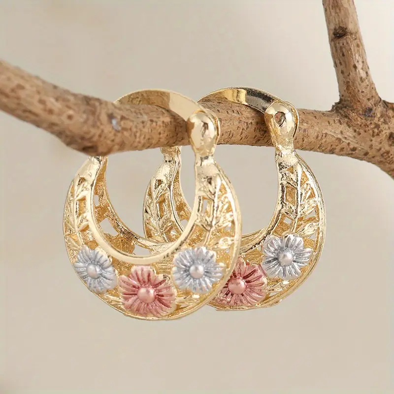 Boucles d'oreilles Panier Doré Daisy