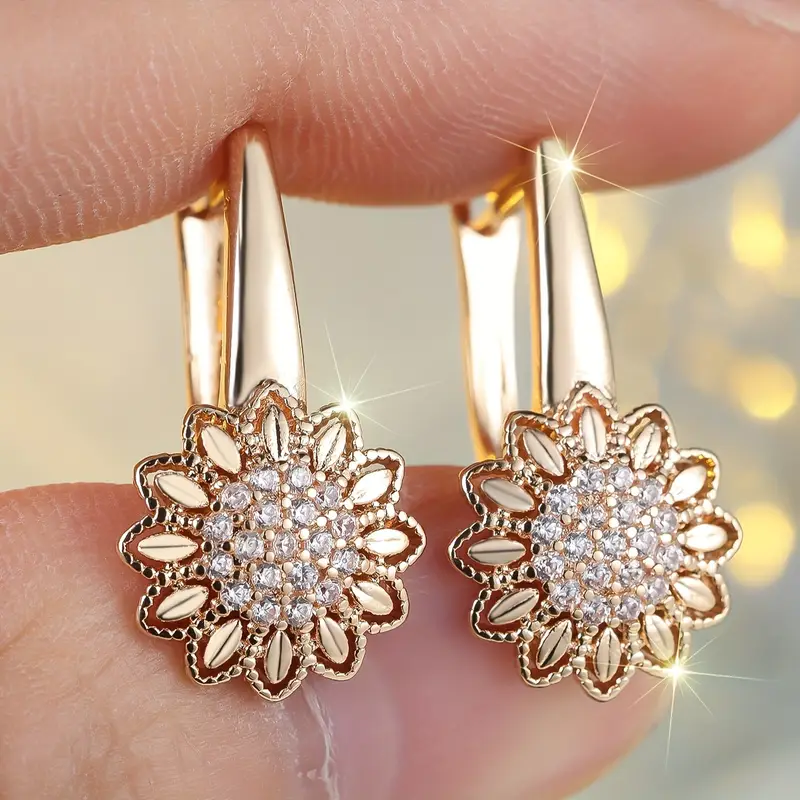 Boucles d'oreilles en or Fleur de lumière