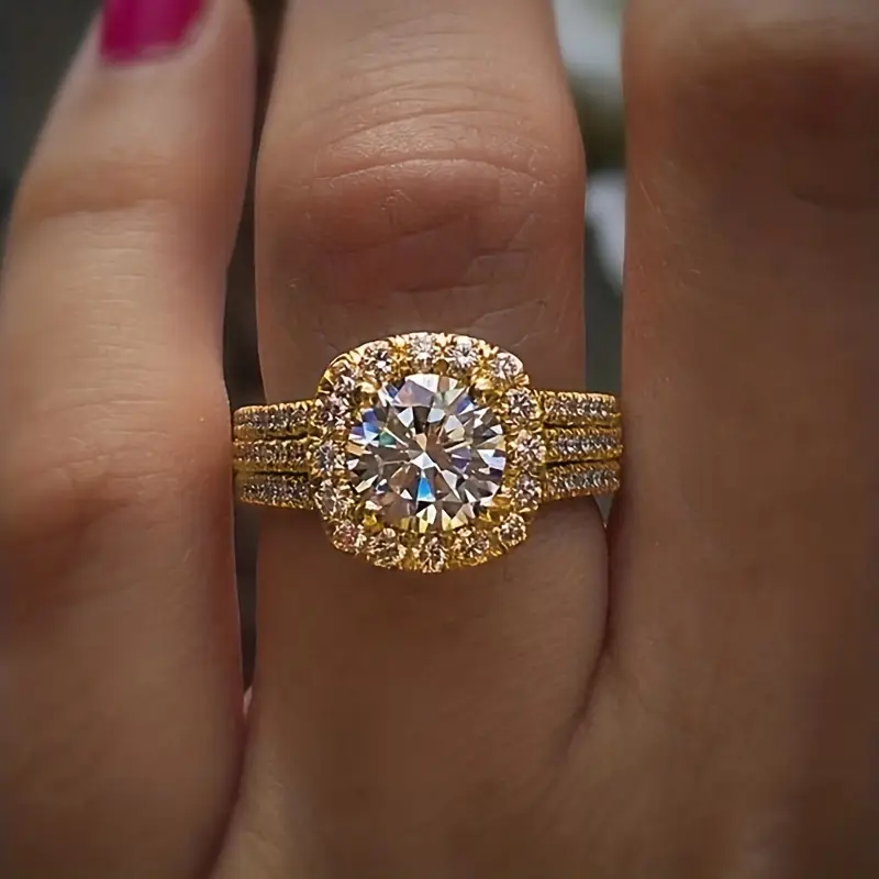 Bague en Or Zirconia Élégante à Couches