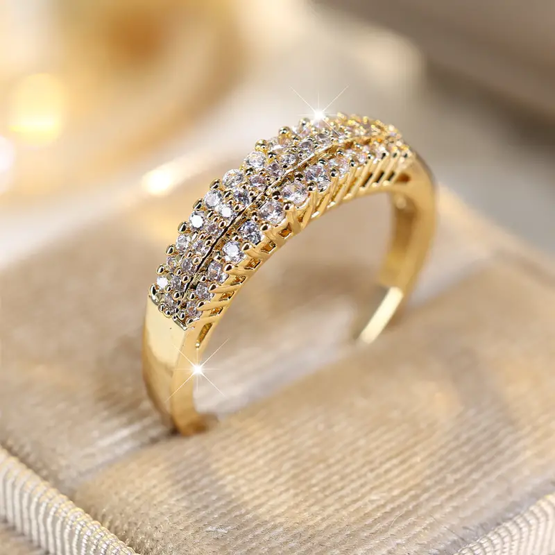 Bague en Or avec Zirconia Élégante