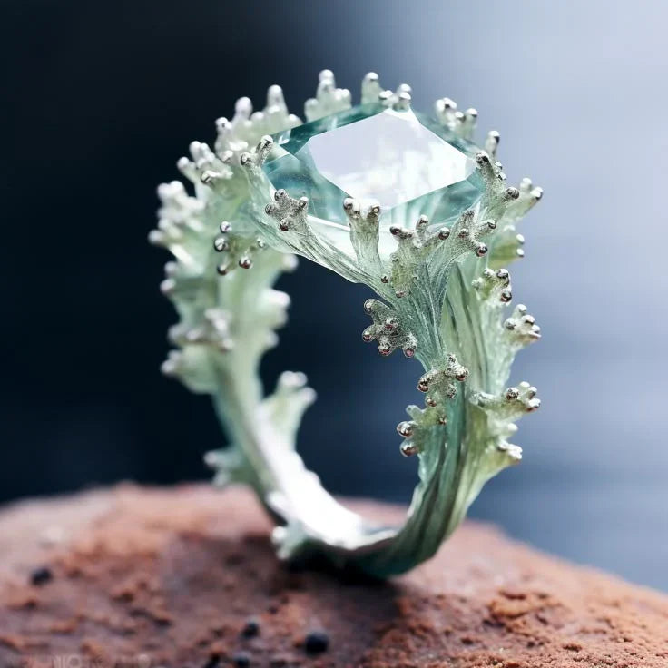 Bague Fleur Turquoise
