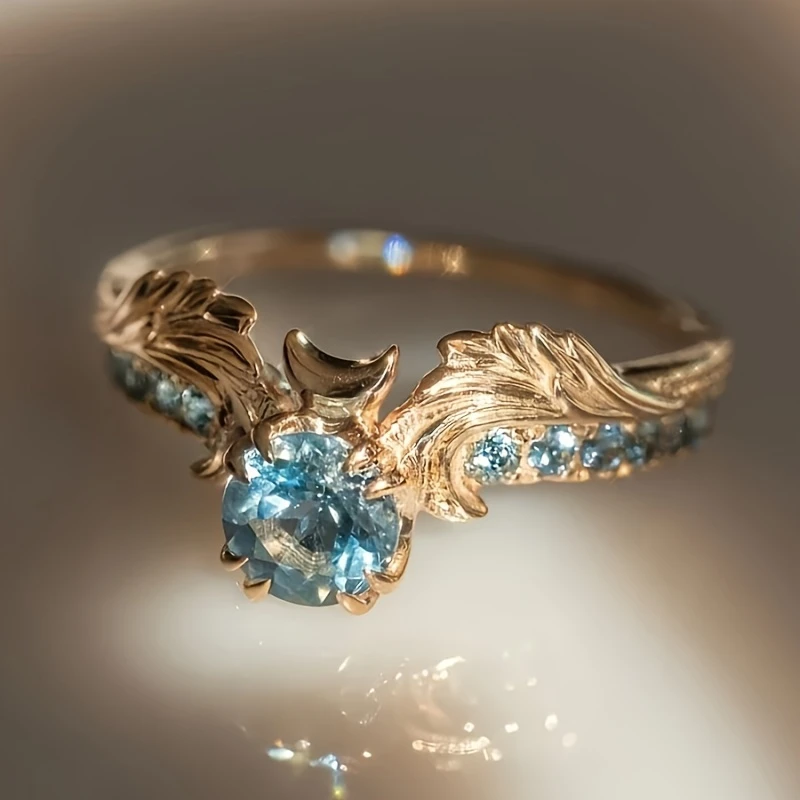 Bague en Or Bleu Éclatant