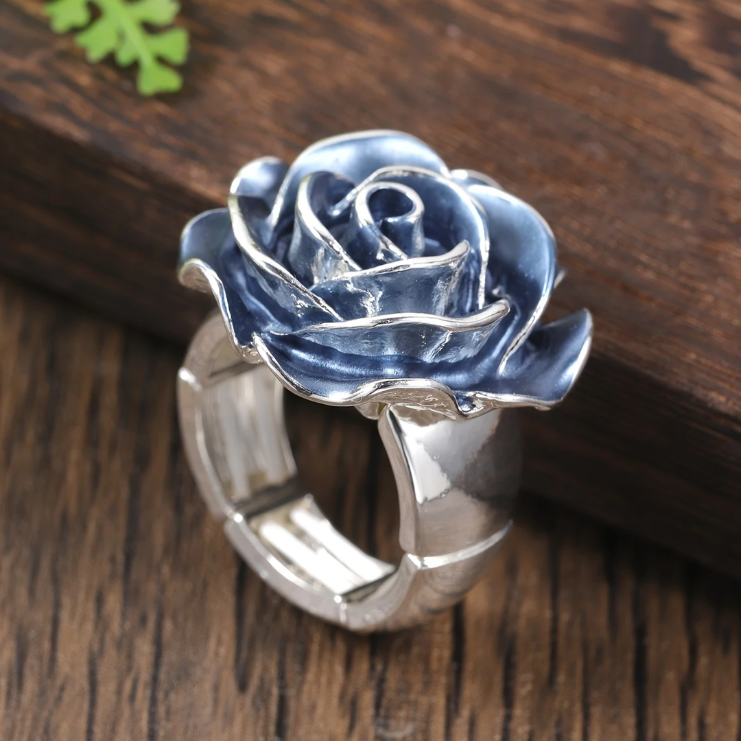 Bague Vintage Fleur Bleue