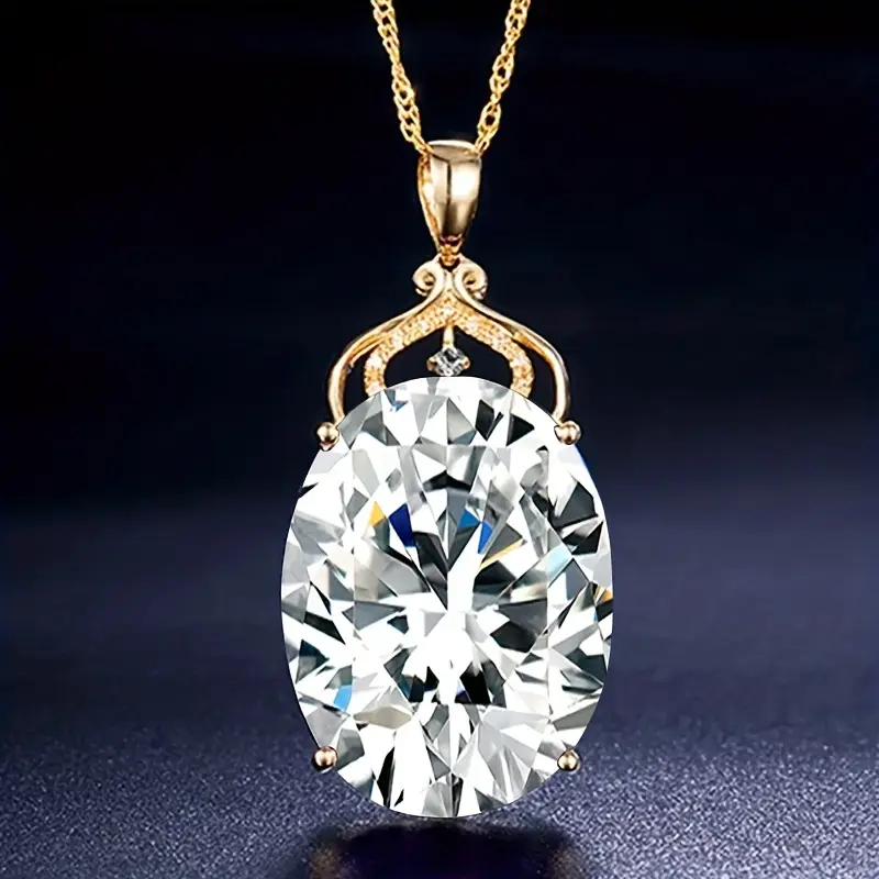 Collier en verre blanc et or