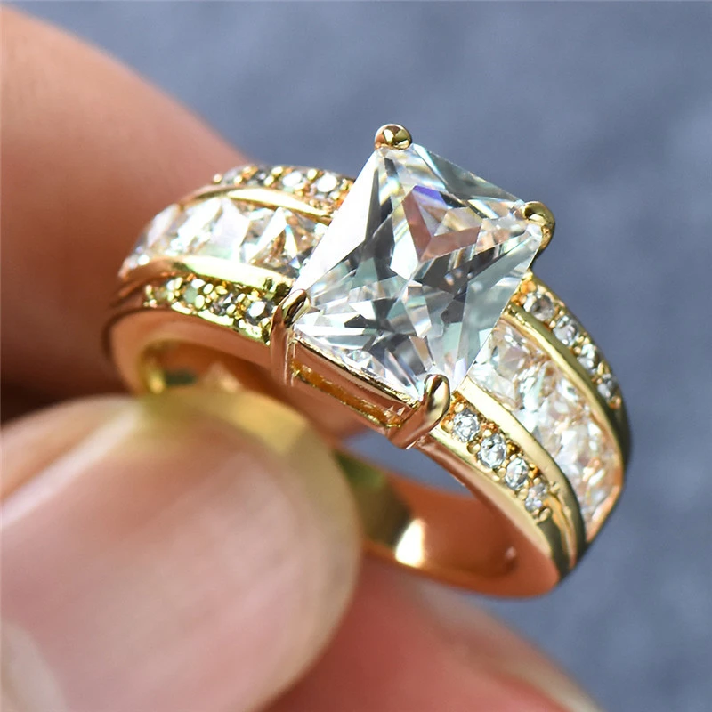 Bague en Or Cristal Éclatant
