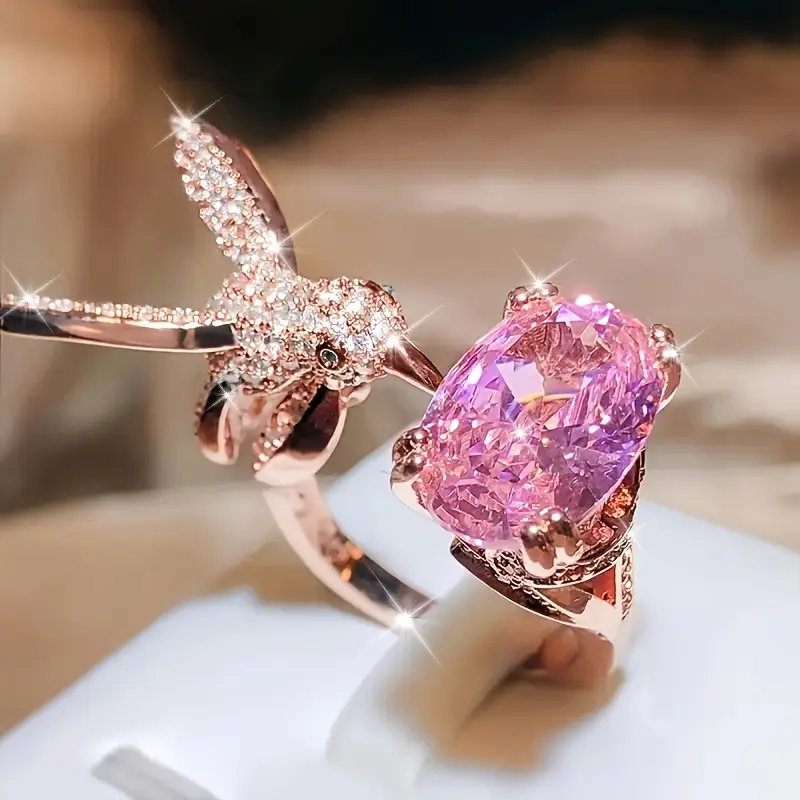 Bague Rose Colibri Rose