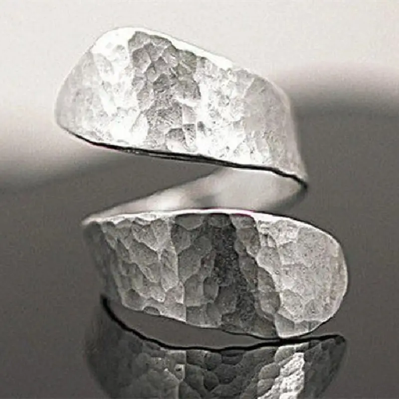 Bague Spirale Argentée Ajustable