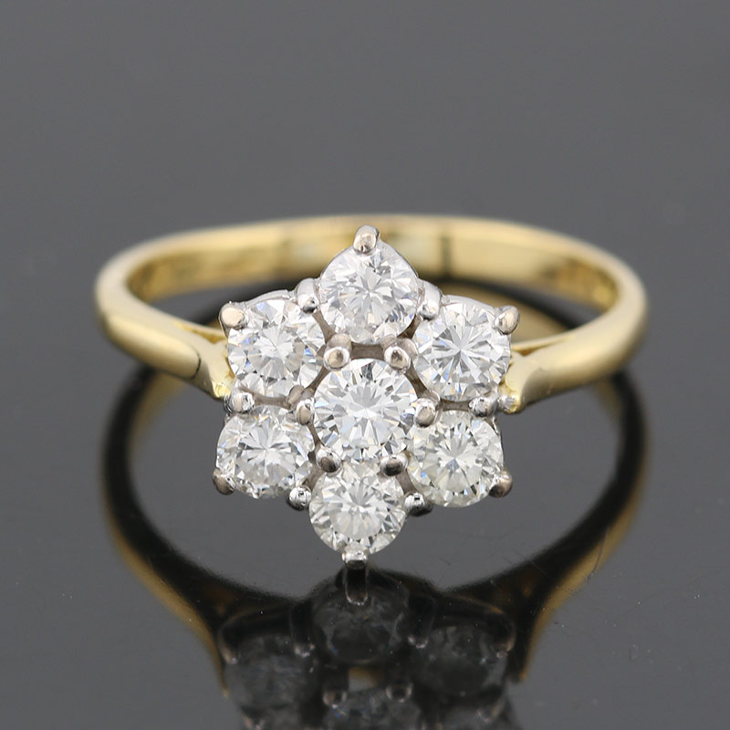 Bague en Or avec Fleur en Cristal Étincelant