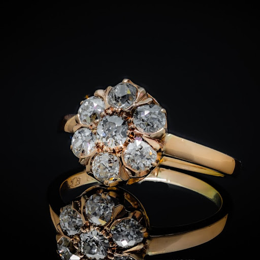 Bague en Or Pailleté Rose