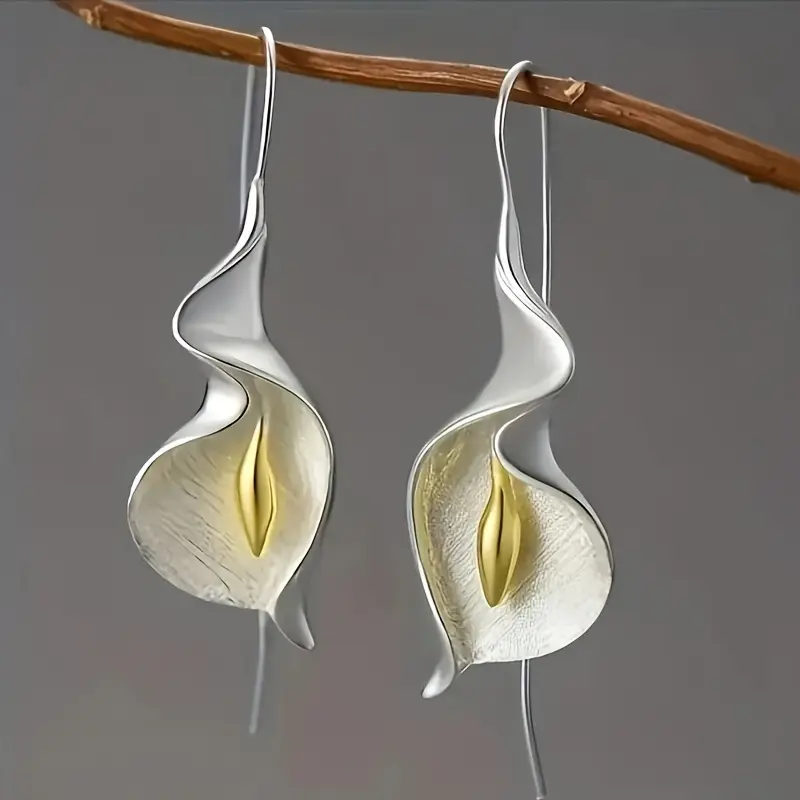 Boucles d'oreilles en spirale argentée