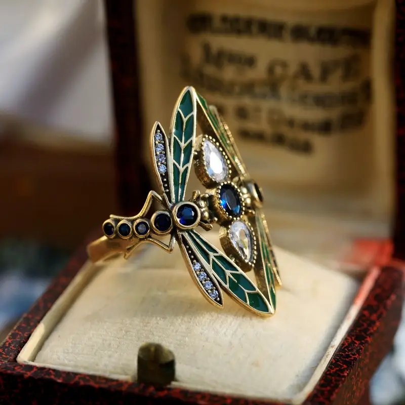 Bague en Cristal Mandala Fleur Vintage